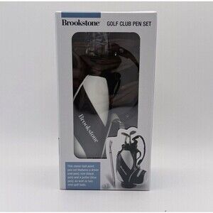 Brookstone Golf Club Pen Set Luxury Executive Desk Accessory Father’s Day Gift
